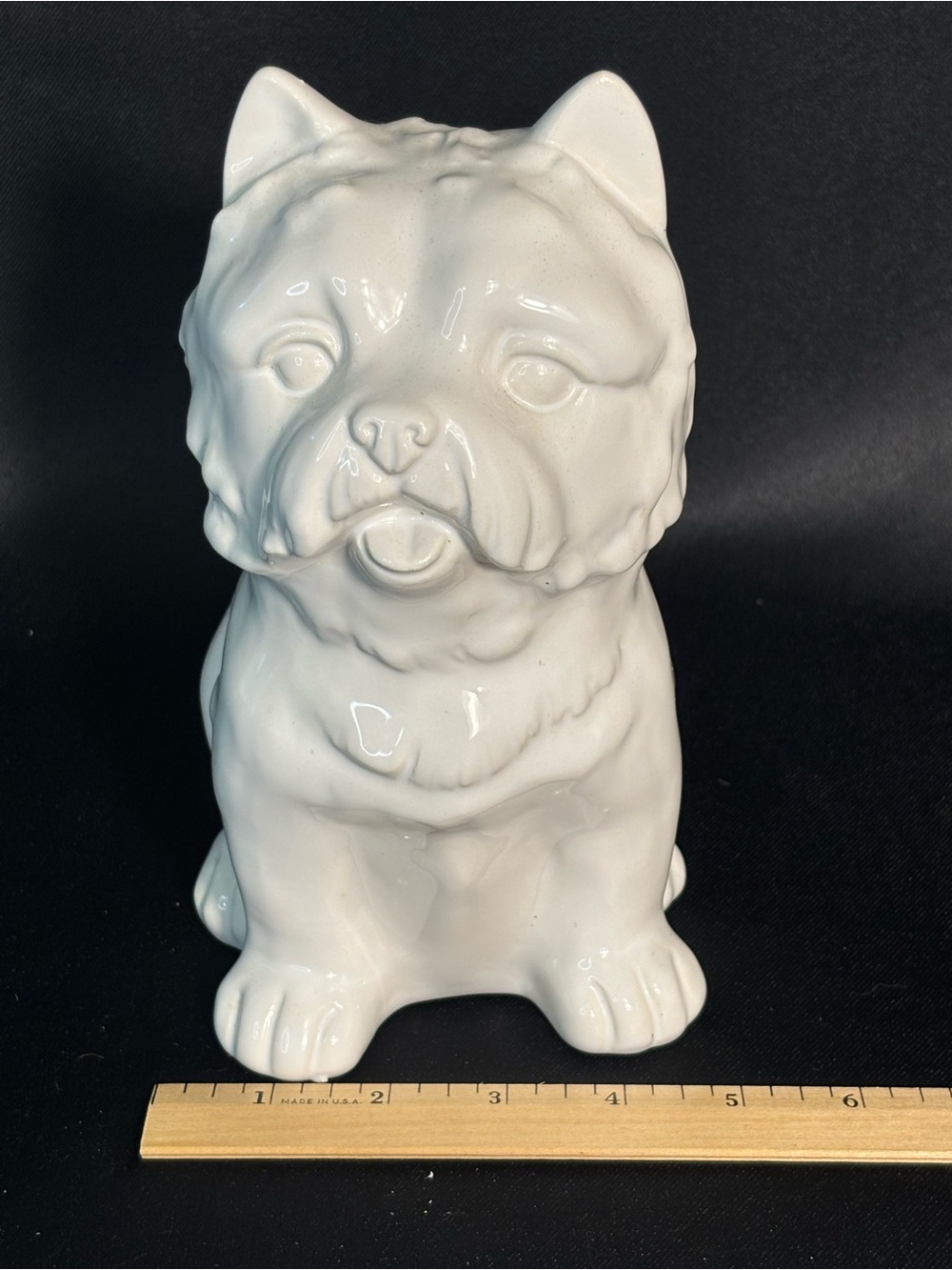 Westie Ceramic Dog Piggy Coin Bank White w/plug & coin slot 8.5” Tall Figural - Picture 10 of 11